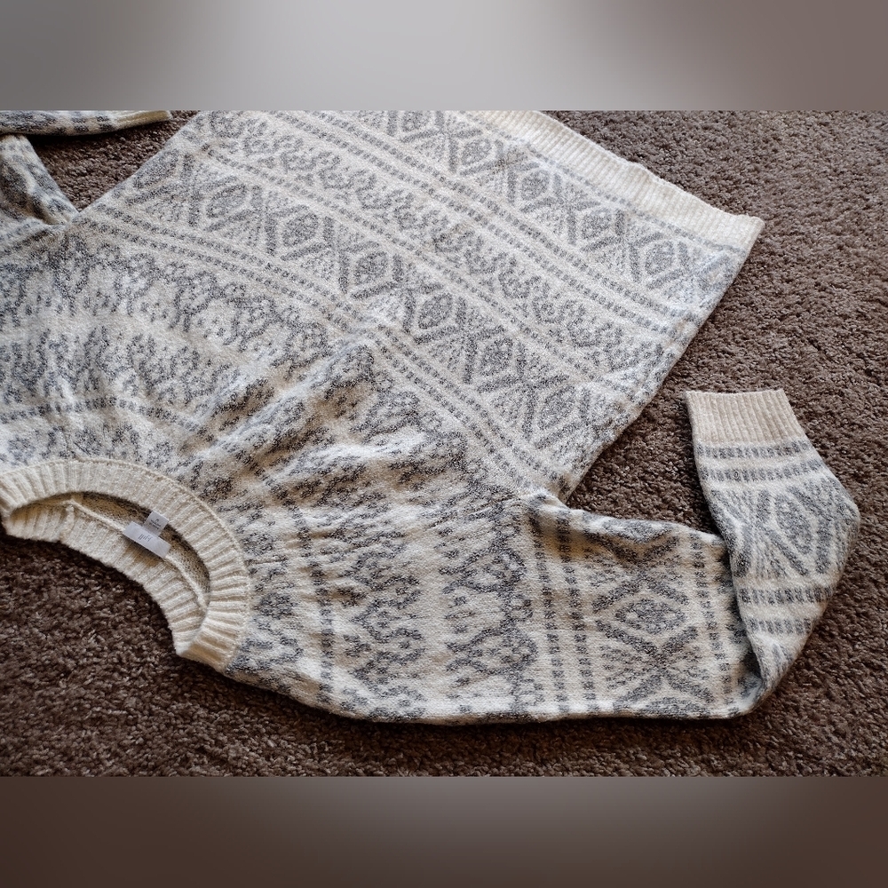 J. Jill Classic Fair Isle Nordic Cotton Blend Knit Sweater Medium NWOT - Picture 4 of 14